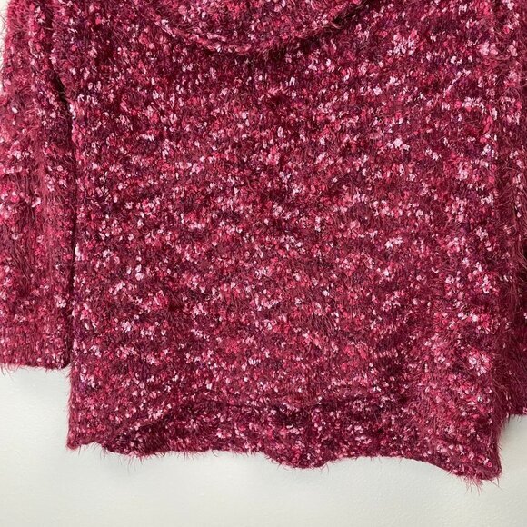 Knox‎ Rose Cowl Neck Red XXL Chunky Sweater Cozy Comfy Winter Warm - Picture 3 of 7